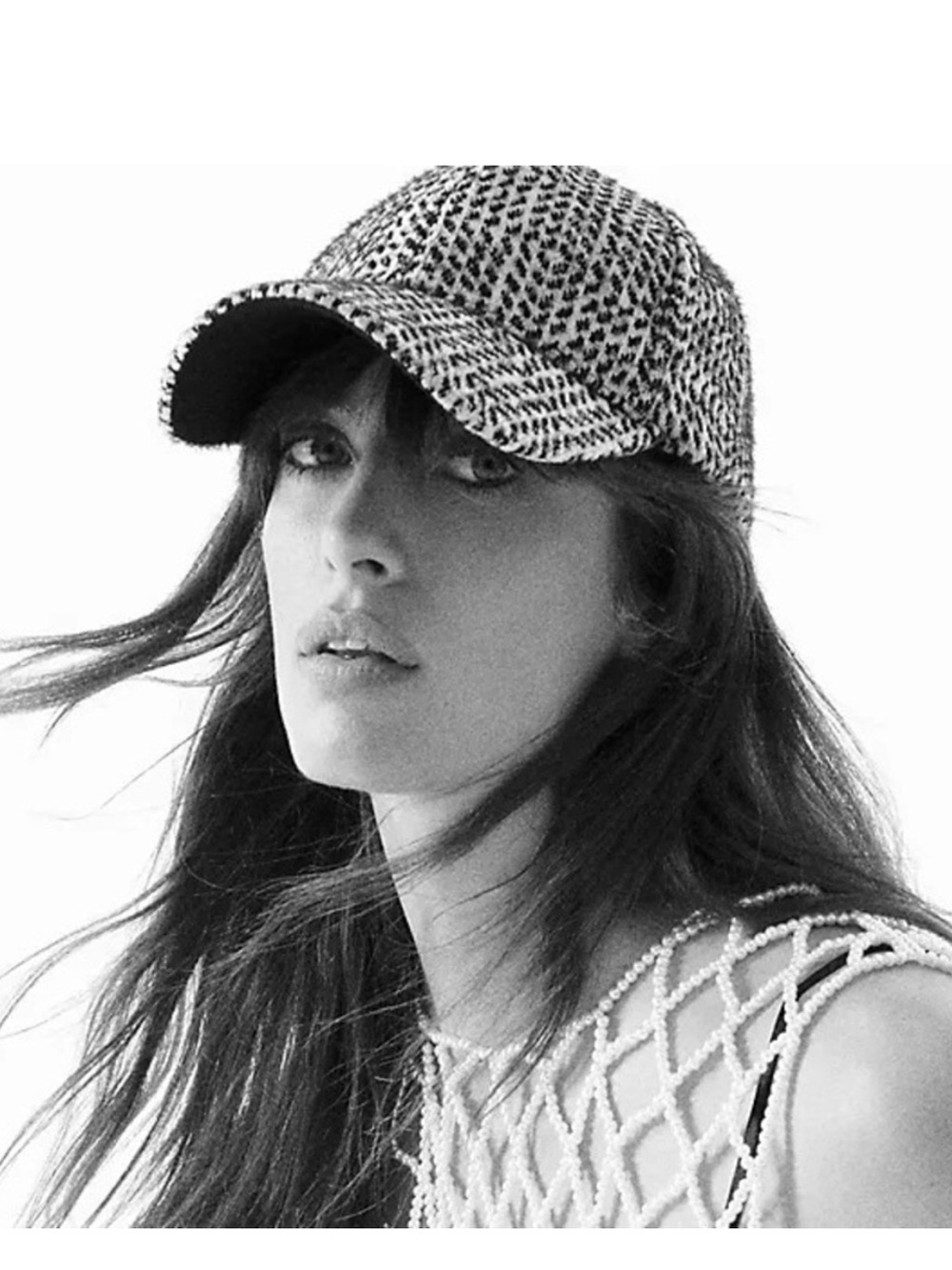 NWT Anthropologie black & white baseball cap
